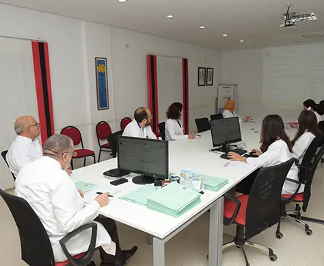 Medical staff meeting in Ibn Khaldoun medical center Sousse Tunisia